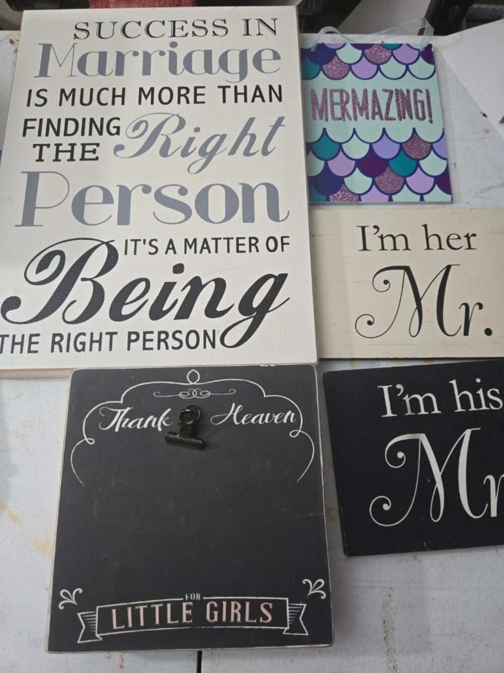 Success In Marriage…Wall Decor Lot  Ready To Hang or desk Home Decor All Wood